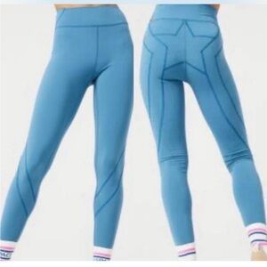 L Space Sky Blue Star-Back Active Leggings